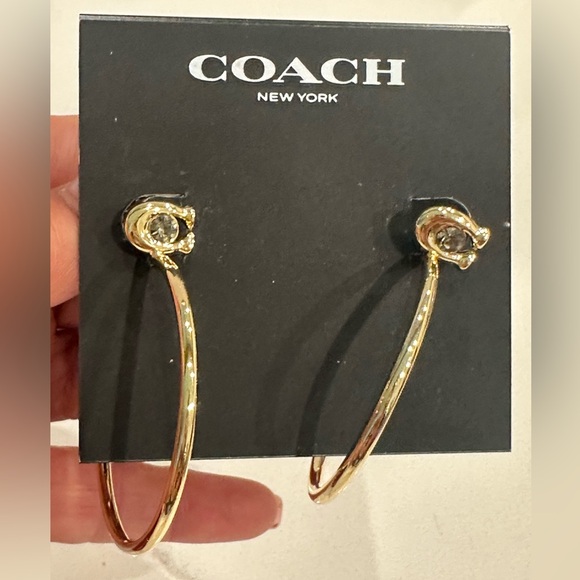 Coach Hoop Earrings NWT - Picture 1 of 4